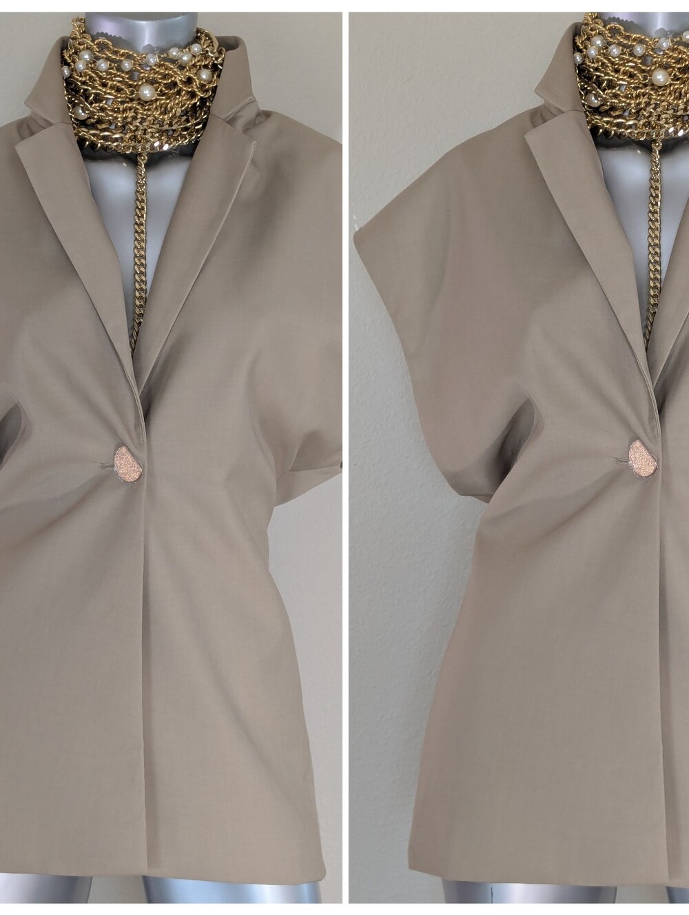 URBAN REVIVO Sleeveless Tailored Structured Blazer Vest - Picture 4 of 12